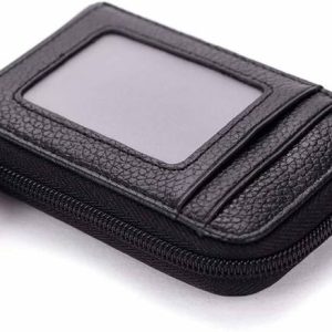 StealODeal RFID Black Leather Zip Debit/Credit/ATM For Men & Women...