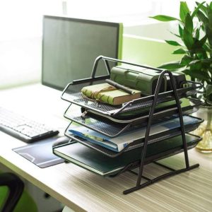 SKYBUCKET 4 Compartments Metal File Rack