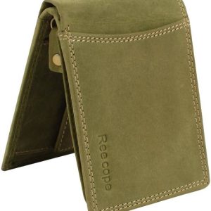 ree cope Men Trendy, Casual Green Genuine Leather RFID Wallet -...