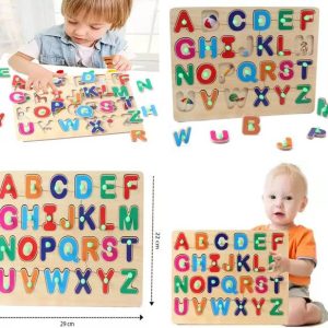 Mypleasureshopee Wooden Educational learning A To Z Eng...