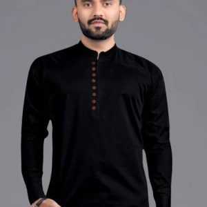 Ethnic Trendz Men Solid Cotton Blend Straight Kurta