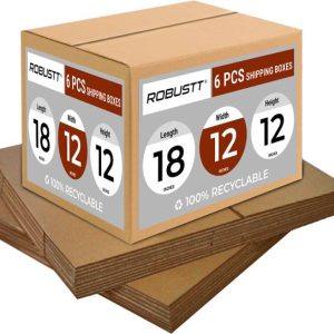 Robustt Corrugated Cardboard 5ply (18x12x12inch) Box Fo...