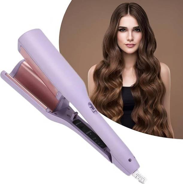 PRIPIVA Compact Wavy Hair Curler with Digital Temperatu...
