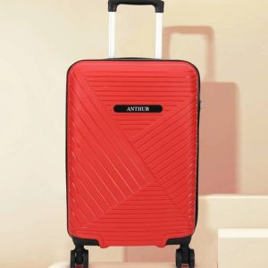 ANTHUB Small Cabin Suitcase (57 cm) 4 Wheels - Hard Sided PP 4...