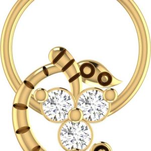avsar Aboli 14kt Cubic Zirconia Yellow Gold Nose Wire