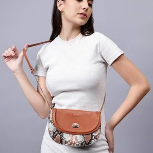Pramadda Pure Luxury Tan Women Sling Bag Stylish Romania Sling Crossbody Cha...