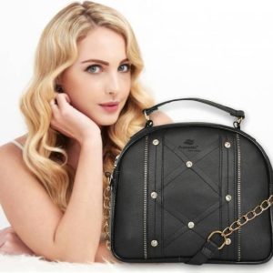 Pramadda Pure Luxury Black Women Shoulder Bag Stylish Black Leather Sling Ba...