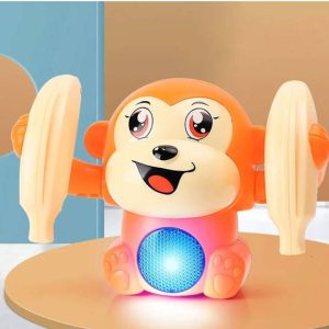 KOBBET Dancing Musical Toy for Tumbling Monkey Doll wit...