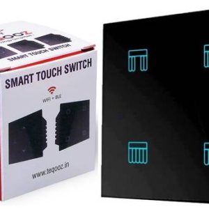TEQOOZ WiFi Curtain Touch Switch (Black)| Smart Life Ap...