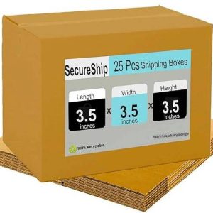 SecureShip Corrugated Cardboard Strong 3-Ply Shipping B...