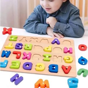BOZICA Wooden Educational Creative learning A To Z Engl...