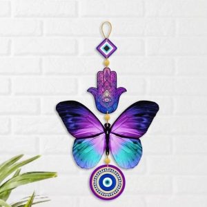 PINKI ENTERPISES Home Decorative Well hanging Blue Butt...