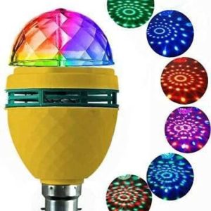 Hiru 360 Degree Rotating Crystal LED Bulb disco Light, ...