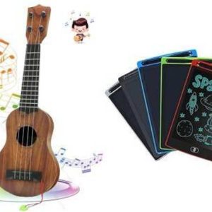 NAYARATOYS Combo Guitar Toy 4-String Acoustic Music Lea...