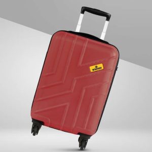 WROGN Small Cabin Suitcase (55 cm) 4 Wheels - Maze - Red