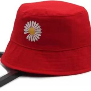 Minar flower Embroidered foldable cotton bucket hat