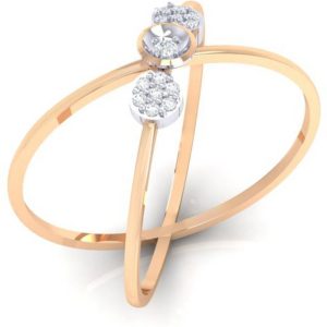 Diamtrendz Jewels Real Diamond 18kt Diamond Rose Gold r...