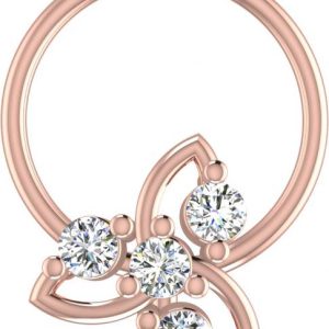 avsar Nirva 18kt Diamond Rose Gold Nose Wire