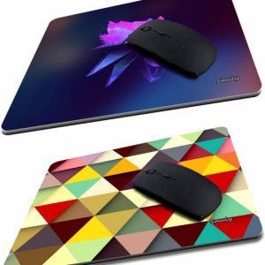 qivee COLOR WOLF COMBO (2) Mouse Pad Non-Slip Rubber Ba...
