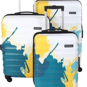 KILLER Hard Body Set of 3 Luggage 4 Wheels - SPLASHPRINTED Com...