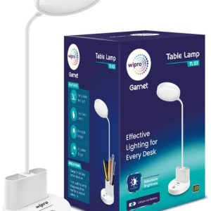 Wipro 5W Rechargeable Table Lamp with Pen Stand|Touch C...