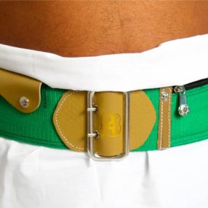 yasbavu Men Formal Green Nylon Belt