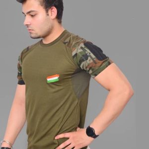 Dupex Couple Military Camouflage Round Neck Polycotton Dark G...