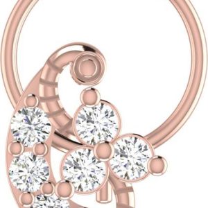 avsar Namita 14kt Cubic Zirconia Rose Gold Nose Wire