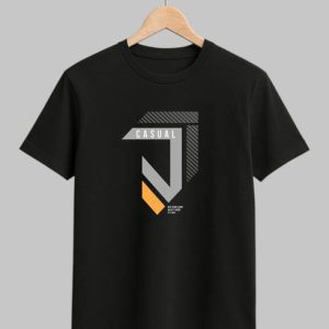 Magneto Men Printed Crew Neck Pure Cotton Black T-Shirt