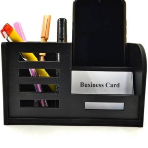JADOUN ENTERPRISE 3 Compartments Wooden Pen stand