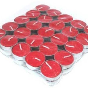 FYUGO Red Wax Tealight Candles For Diwali Decoration, t...