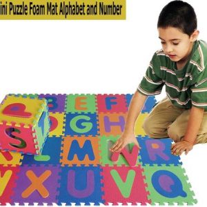 SHALAFI 36 Pcs ABC & Numbers Mini Foam Puzzles Mat for ...