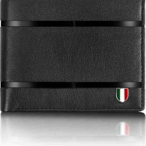 TAQWA Men Trendy Black Genuine Leather, Artificial Leather Wa...