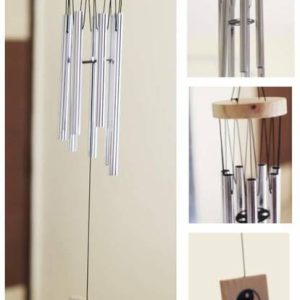 Lilone 7 Pipe Silver for Home Decor Aluminium Windchime