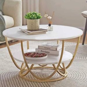 Aplecrafts Balti_gold Engineered Wood Nesting Table