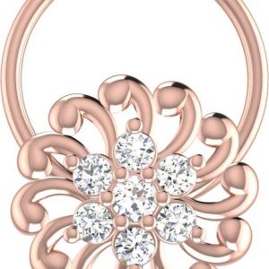 avsar Tara 18kt Diamond Rose Gold Nose Wire