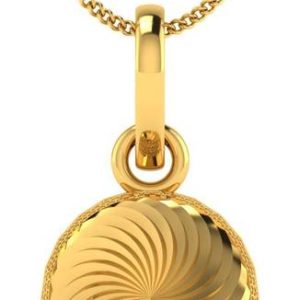 LORDS JEWELS Plateau Gold Pendant BIS Hallmarked 22kt Y...