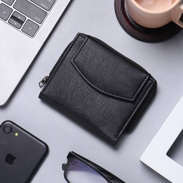 SAMTROH Girls Travel, Trendy Black Artificial Leather Wallet