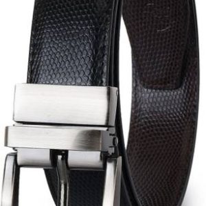 KILLER Men Casual Black Texas Leatherite Reversible Belt