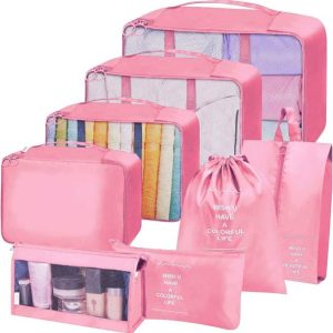 HOUSE OF QUIRK 8pcs Set Travel Organizer Packing Lightw...