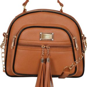 Pramadda Pure Luxury Tan Women Sling Bag - Medium Stylish Fashion Italy Casu...