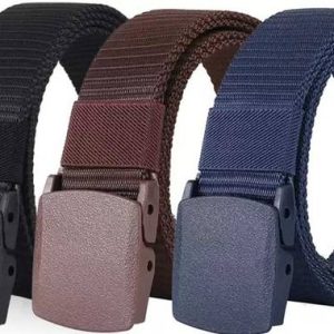 JKM COLLECTION Men Casual Multicolor Nylon Belt