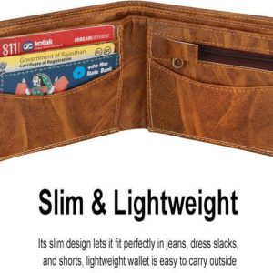 LOOPA Men Casual Tan Artificial Leather Wallet - Mini