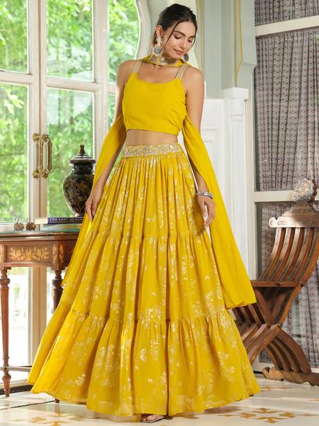 Janasya Printed Stitched Lehenga Choli
