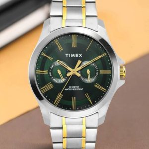 TIMEX Green Round Dial Analog Watch - For Men TW000X130