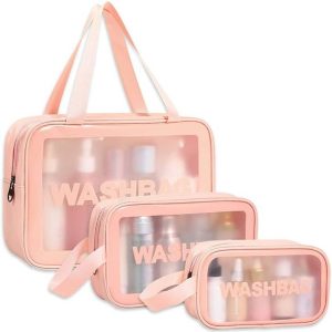 APOPHIS 3 PCS Cosmetic Bag Pouch Transparent Pvc Travel...