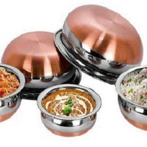 RBGIIT Stainless Steel Copper Bottom Cooking Serving Po...