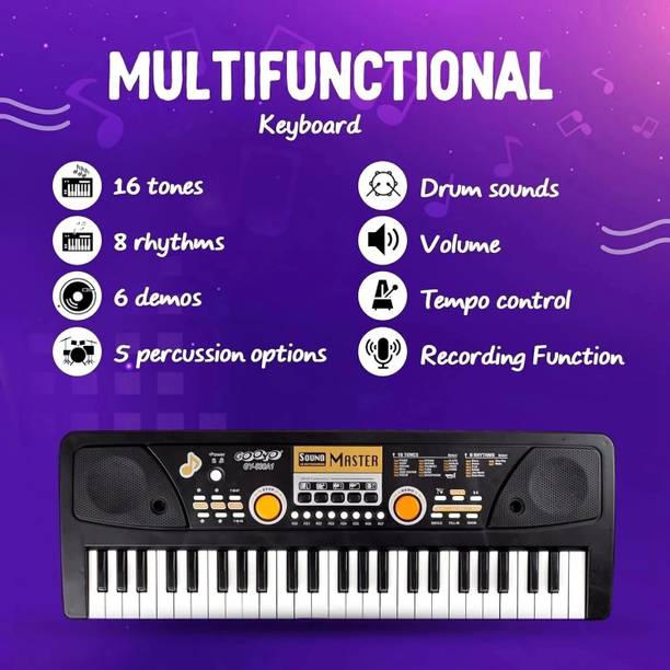 JR CLUB 49 Keys Electronic Piano Keyboard with LED Disp...