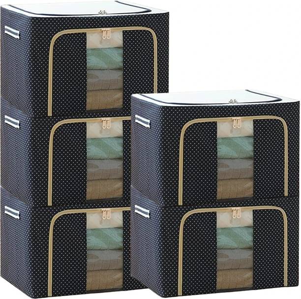 NESTIFY Storage Box For Clothes PACK OF 5 Wardrobe Clot...