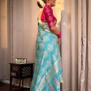 K SALIYA Woven Banarasi Jacquard Saree